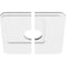 Ekena Millwork Lucan Architectural Grade PVC Contemporary Ceiling Medallion, Two Piece, 12"OD x 3"ID x 4"C x 1"P CMP12LN2-03000 - alternate 3